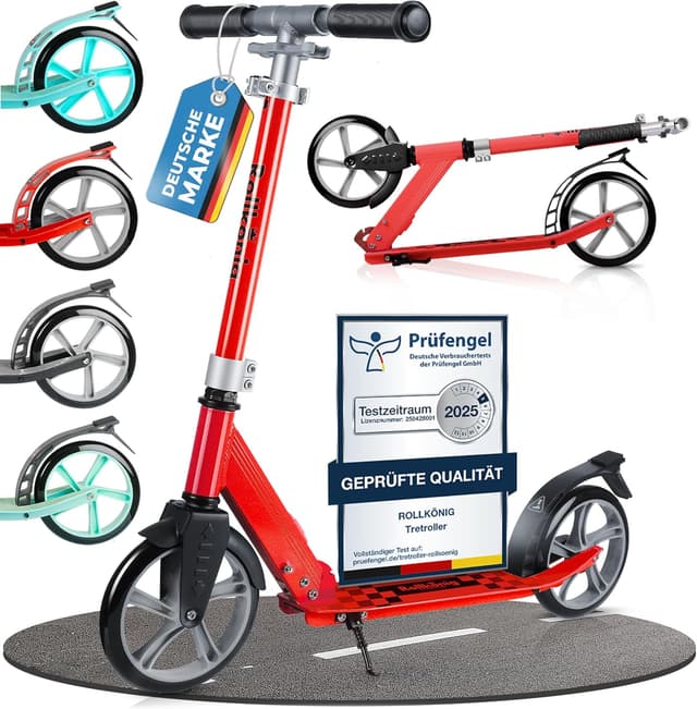 Detalle de Rollkönig Kinder-Scooter ab 5 Jahren mit 100 kg