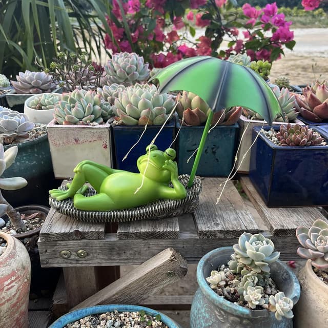 Thumbnail 6 de Wowlela Solar Frosch Statue mit LED