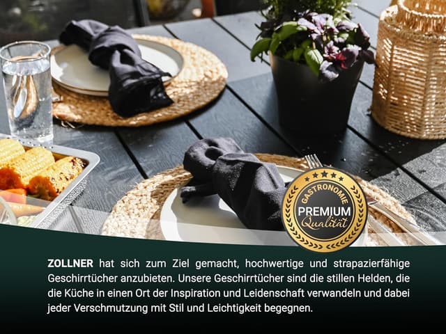 Thumbnail 5 de ZOLLNER 5er Set Geschirrtücher Baumwolle 50x70