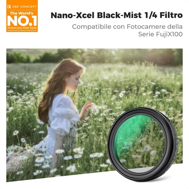 Detalle 2 de K&F CONCEPT Nano-Xcel Black Mist 1/4 per Fujifilm X100