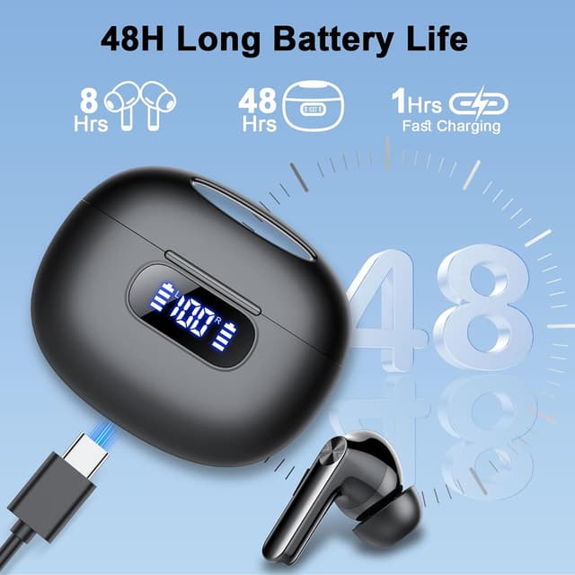 Thumbnail 4 de Cuffie Bluetooth 2025 Auricolari 48Ore