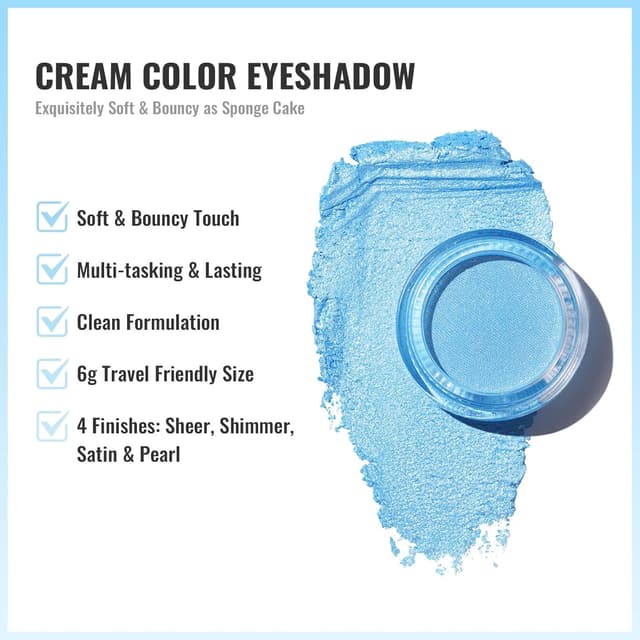 Thumbnail 6 de Oulac Glitzer Lidschatten Blau – Lidschatten & Highlighter Duo, wasserfest, vegan (02)