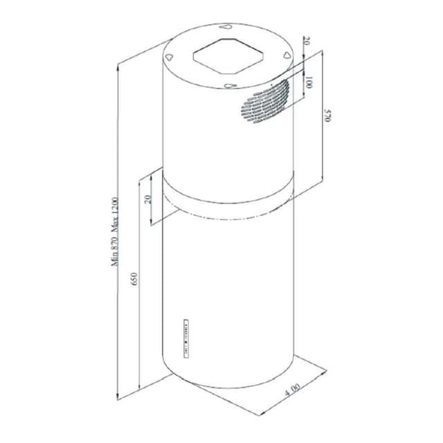 Detalle 2 de Fagor 3CFC-450IX campana isla 4 niveles de potencia