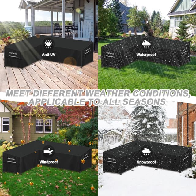 Thumbnail 6 de SIMPHAUS L Shaped Garden Furniture Cover
