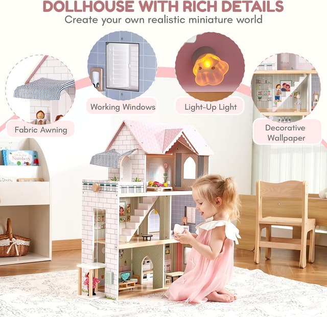 Detalle 1 de Giant bean Puppenhaus 80 cm hoch 🏠