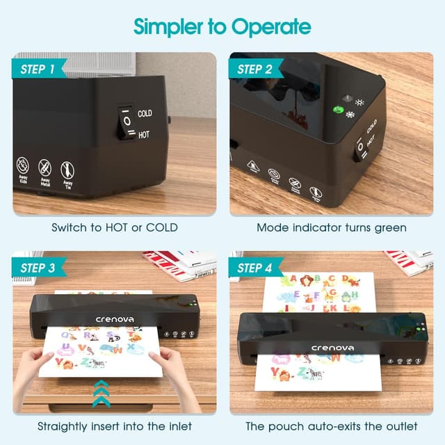 Detalle 2 de crenova A4 Laminator 250 mm/min