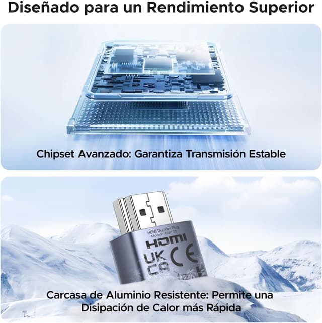 Thumbnail 4 de UGREEN HDMI Dummy Plug 4K 60Hz pack 4