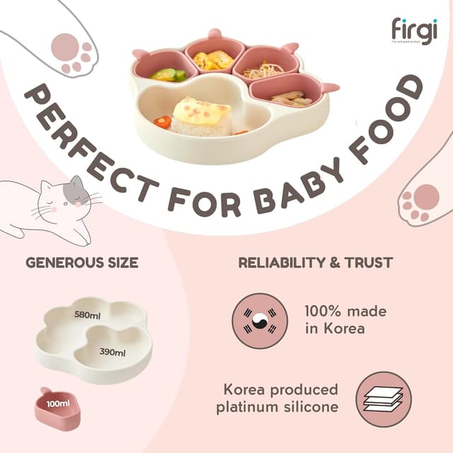 Thumbnail 3 de Firgi MEOW Dry Rose Suction Toddler Plate 🍽