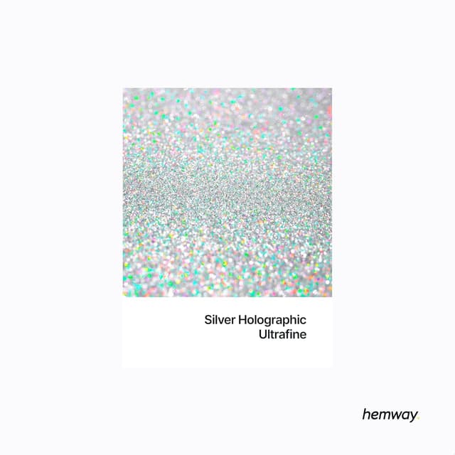 Detalle 2 de Hemway Holographic Silver Glitter Shaker (130g Ultrafine Metallic Flake) for resin, epoxy, crafts & nail art