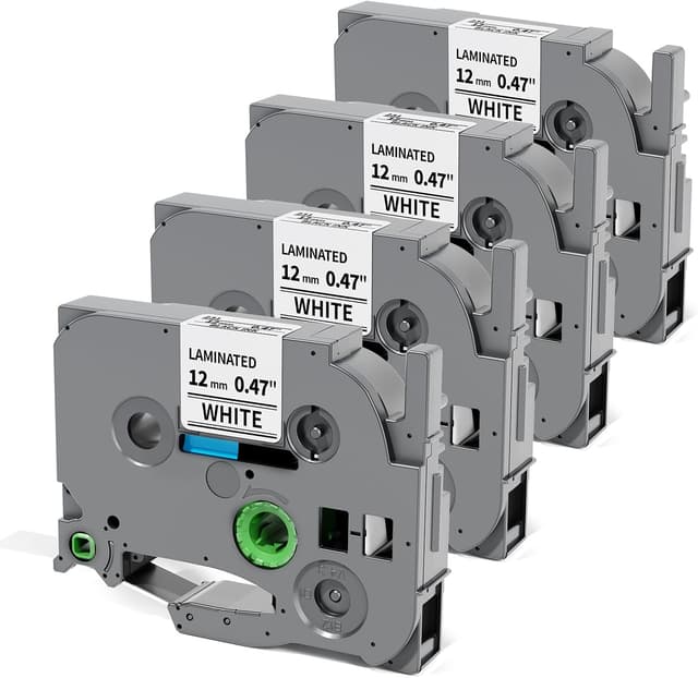 Imagen de 4-Pack Replacement Brother P-touch TZe-231 (TZe/TZ-231) Label Tape, 12mm White (Black Ink) for Compatible PT Models en OfertitasTOP