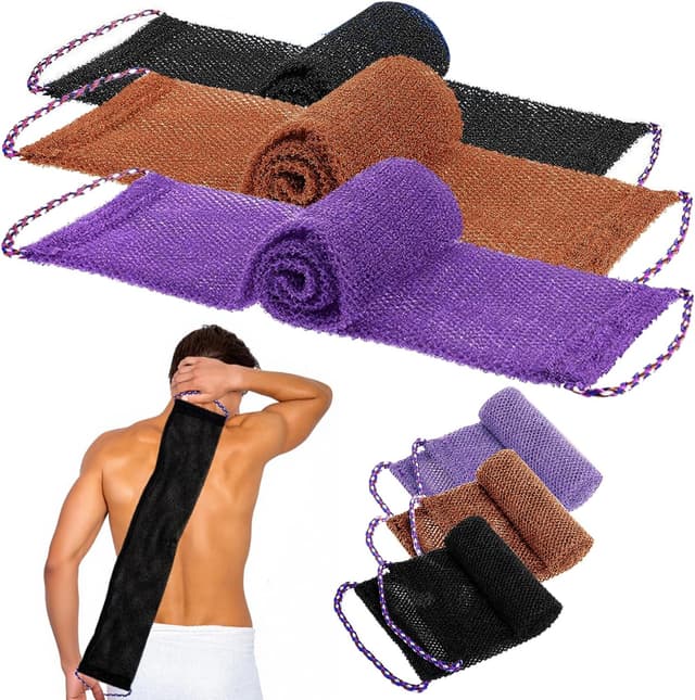 Detalle de African exfoliating net sponge set, 31.5in