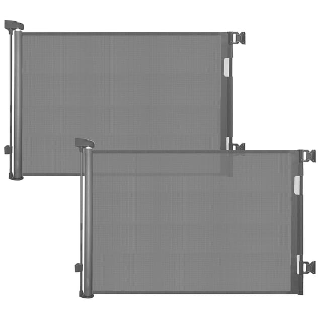 Detalle de Patywaga 2er-Set ausziehbares Treppenschutzgitter (0–140 cm) für innen & außen, inkl. Kindersicherung
