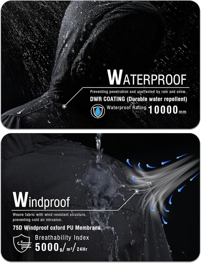 Thumbnail 3 de Rapoo Winterjacke Herren wasserdichte Skijacke