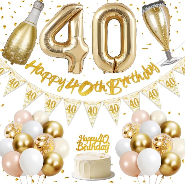 Imagen de Lyuet Happy 40th Birthday banner set en OfertitasTOP