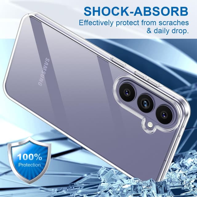 Detalle de Guscase coque compatible Samsung Galaxy S26 5G transparente en silicone TPU 360°