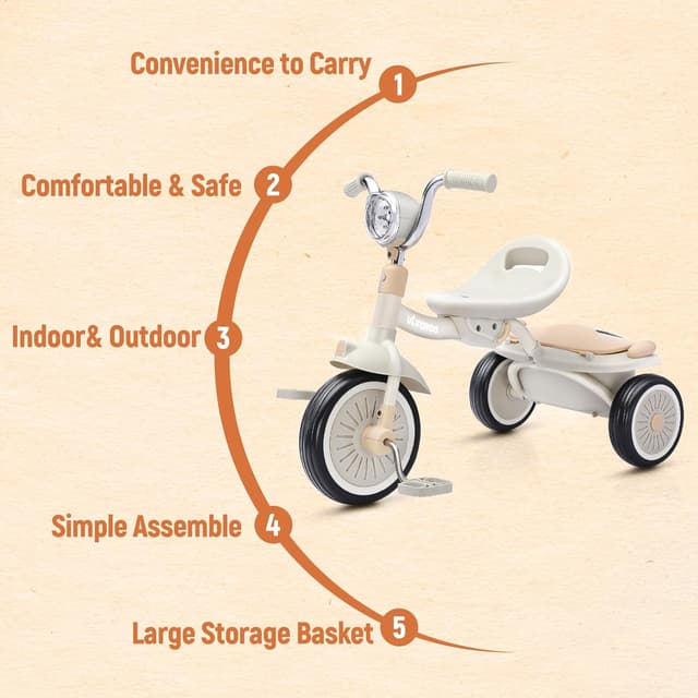 Detalle de Triciclo UBRAVOO pieghevole 65 x 50 x 38 cm