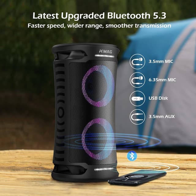 Detalle 1 de Large Bluetooth Speaker 260W 🔊