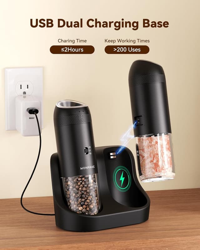 Thumbnail 6 de WONMAKE Gravity Salt & Pepper Grinder