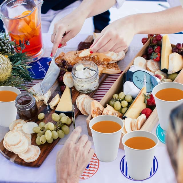 Detalle de Clawsoff 300-Count 12 oz Disposable Paper Coffee Cups (Leak-Resistant, Thickened White Cups)