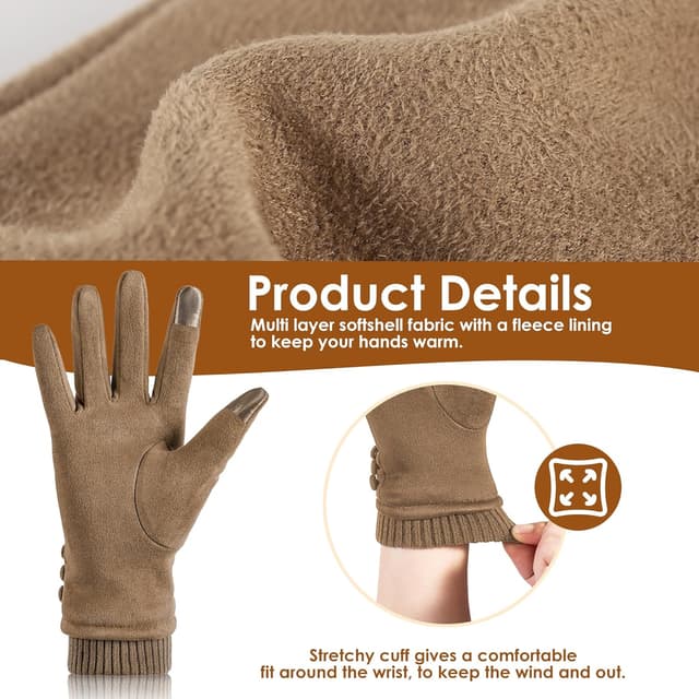 Thumbnail 3 de Dsane Women's Winter Touchscreen Texting Gloves