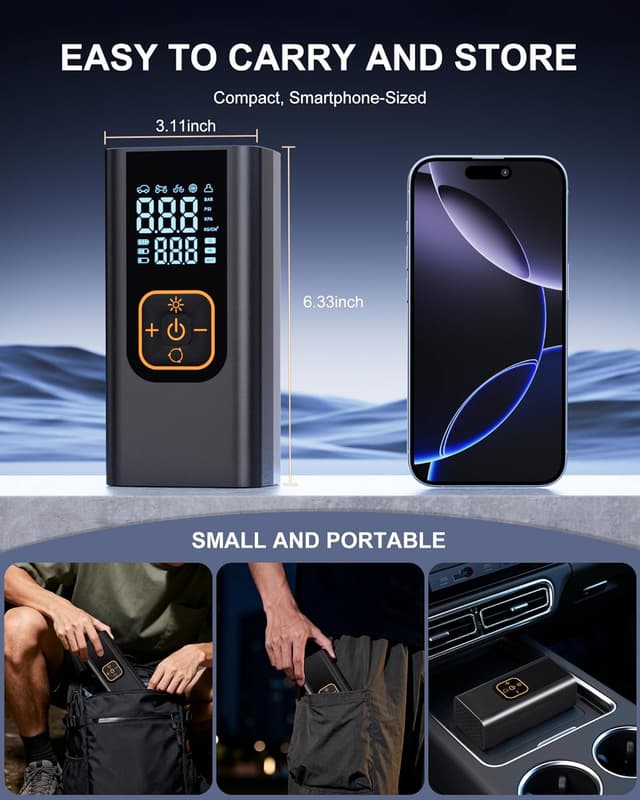 Thumbnail 6 de QKMPOM 180PSI Tire Inflator Portable Air Compressor