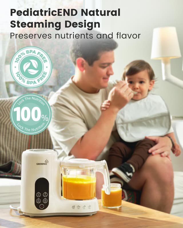 Thumbnail 6 de Grownsy Baby Food Maker 1‑step steamer blender