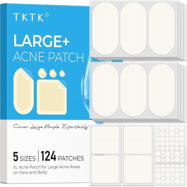 Detalle de TKTK XL hydrocolloid acne patches 124 count