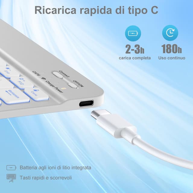 Thumbnail 2 de Vobafe Cover Tastiera per iPad Air 11" M3/M2, retroilluminata 7 colori