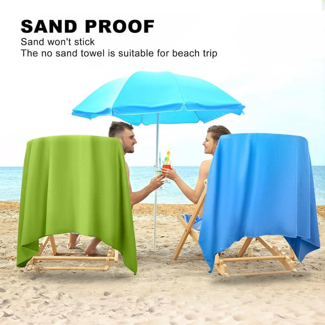 Detalle 2 de HiiPeak Microfibre Towel (Light Blue, 1 pack) – Compact quick-dry camping & beach towel, 200cm x 100cm