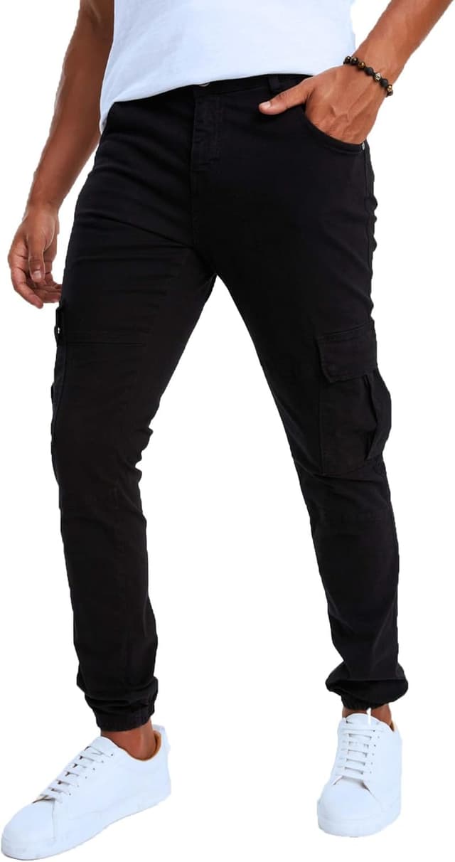 Detalle de Leif Nelson LN-9285 : pantalon cargo ajusté pour homme