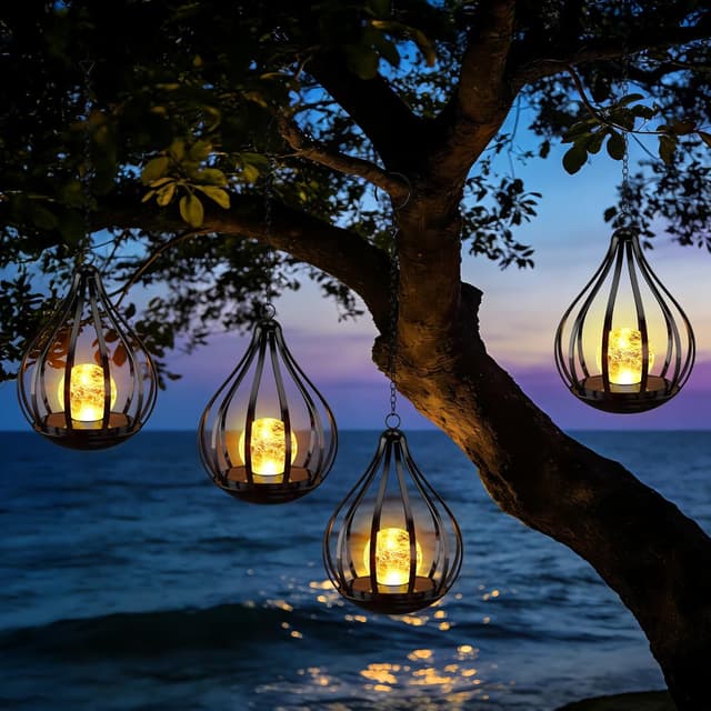 Detalle 2 de KagoLing solar garden lanterns 2 pack