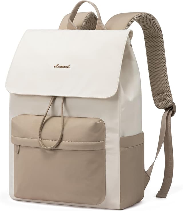 Detalle de LOVEVOOK Damen-Rucksack mit 15,6-Zoll-Laptopfach – leichter Schulrucksack mit wasserabweisendem Material