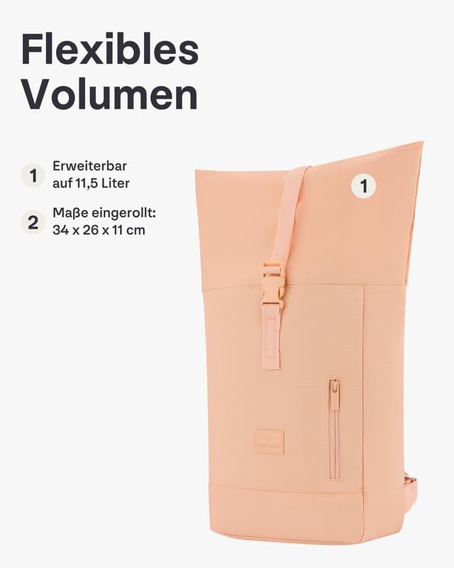 Detalle de Kleiner Rolltop Daypack 12 Zoll