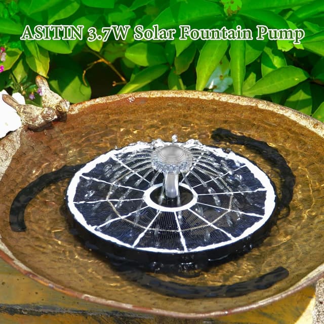 Detalle de AISITIN solar water fountain 3.7W
