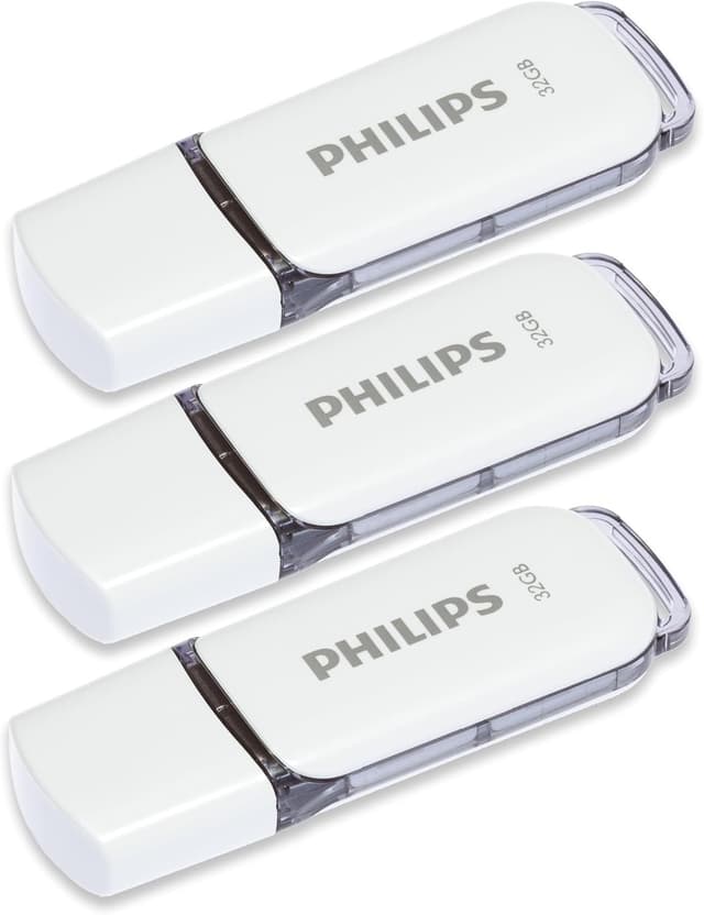 Detalle de Philips Snow Edition Memoria USB 32 GB, pack 3