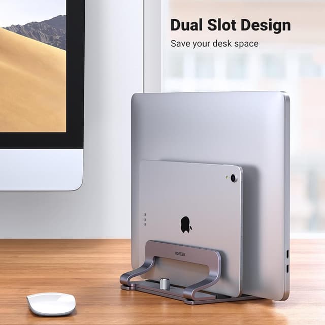Detalle 2 de UGREEN Dual Slot Vertical Laptop Stand