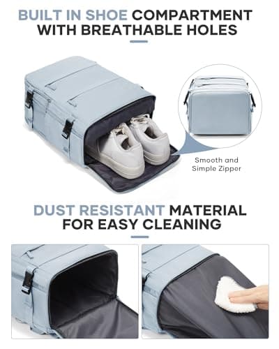 Detalle de BJLFS Mochila de cabina 40x30x20 compatible Ryanair, Wizz Air y Vueling (17 pulgadas)