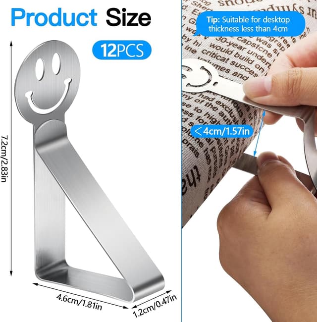 Thumbnail 1 de GlasFlength Sujeta Manteles 12Piezas