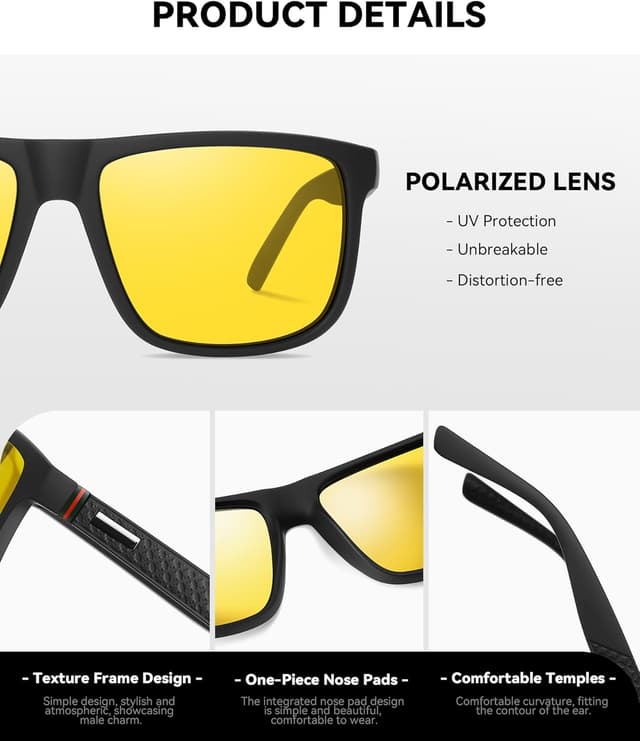 Thumbnail 3 de Perfectmiaoxuan Polarisierte Sonnenbrille Unisex