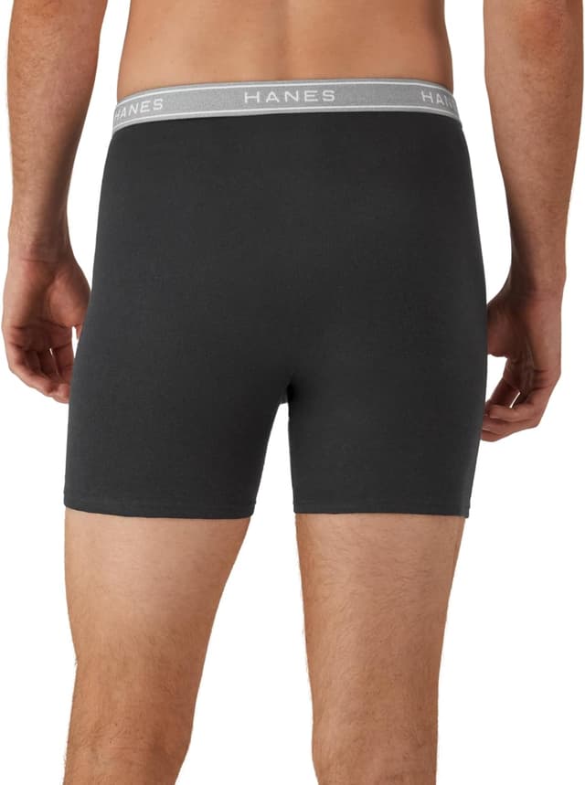 Detalle de Hanes Men’s Boxer Briefs Pack (Cool & Breathable Cotton, No-Ride-Up)