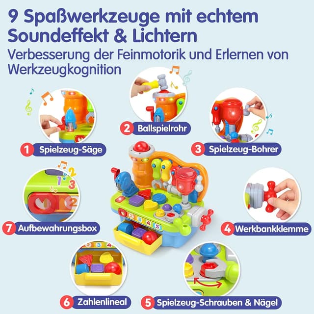 Detalle de Werkbank Kinder Spielzeug ab 1 Jahr