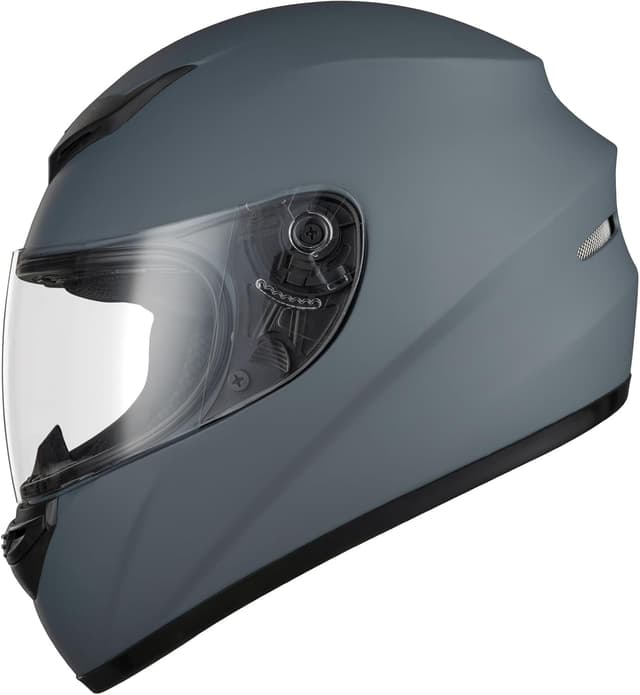 Detalle de Favoto Motorrad-Integralhelm ECE 22.06 in L (59–60 cm), Vollvisier – grau