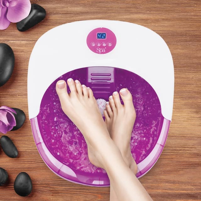 Detalle de Sensio Spa Luxury Heated Foot Spa Massager with Digital Temperature Control & Bubble Massage Rollers