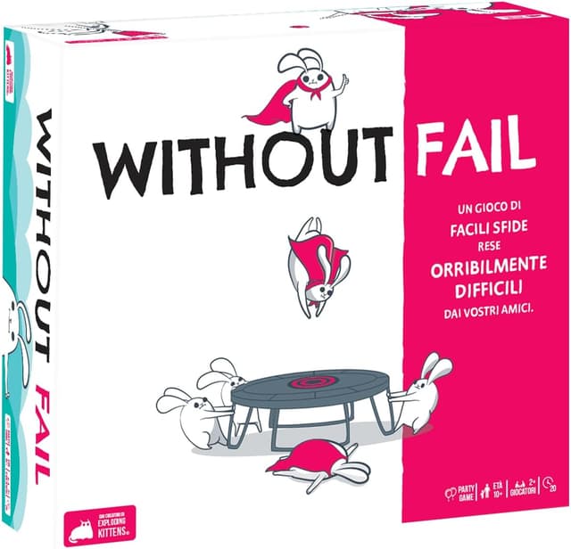 Detalle de Asmodee Without Fail (Exploding Kittens) — gioco di sfide in italiano per 2+ giocatori, 10+ anni