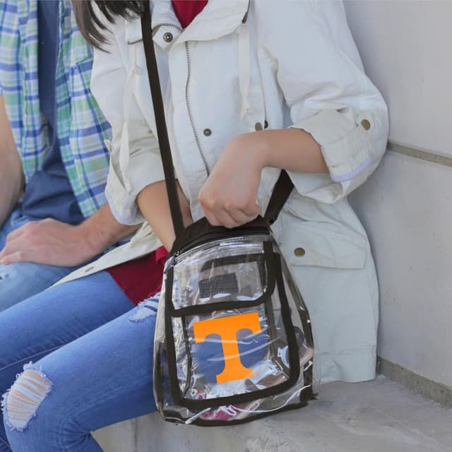 Detalle de Logo Brands NCAA Tennessee Volunteers Gameday Clear Crossbody Bag (Stadium Approved)