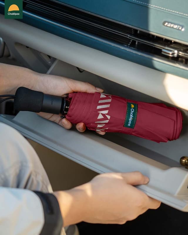 Detalle 2 de Sturmfester Regenschirm 370 g mit Reflexstreifen