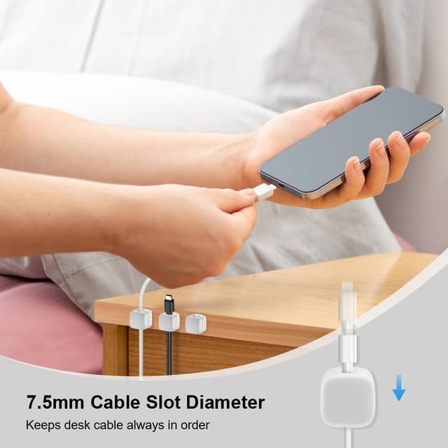 Detalle 1 de URAQT Clips organisateur de câbles 7 mm