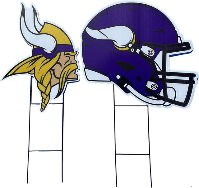 Detalle 2 de Proformance Home NFL Logo & Helmet 2-Pack Yard Sign Set (Cleveland Browns)