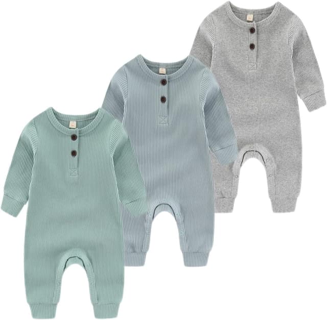 Thumbnail 6 de Chamie Baby Strampler Neugeborenes gestrickt – Langarm-Jumpsuit fußlos für Jungen & Mädchen (0–24 Monate)