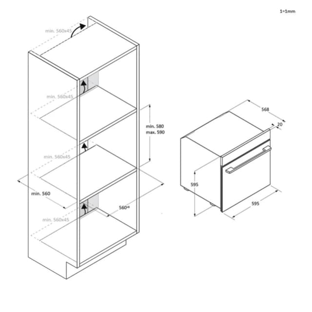 Thumbnail 1 de Haier H6 ID46G3SYTB horno multifunción 78 L
